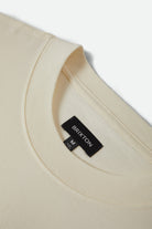 Men's Tune Out Short Sleeve Cropped Shirt in the color Cream - Additional Laydown image