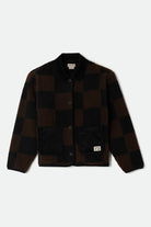 Women's Delilah Quilted Jacket in the color Black/Brown - Front Product View
