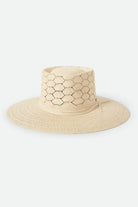Women's Porto Straw Fedora in the color Natural - Additional Laydown image