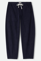 Women's Utility Everyday Barrel Pant in the color Washed Navy - Front Product View