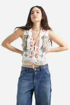 Women's The Luna Vest in the color Lost In Reality Print - Additional Fit image