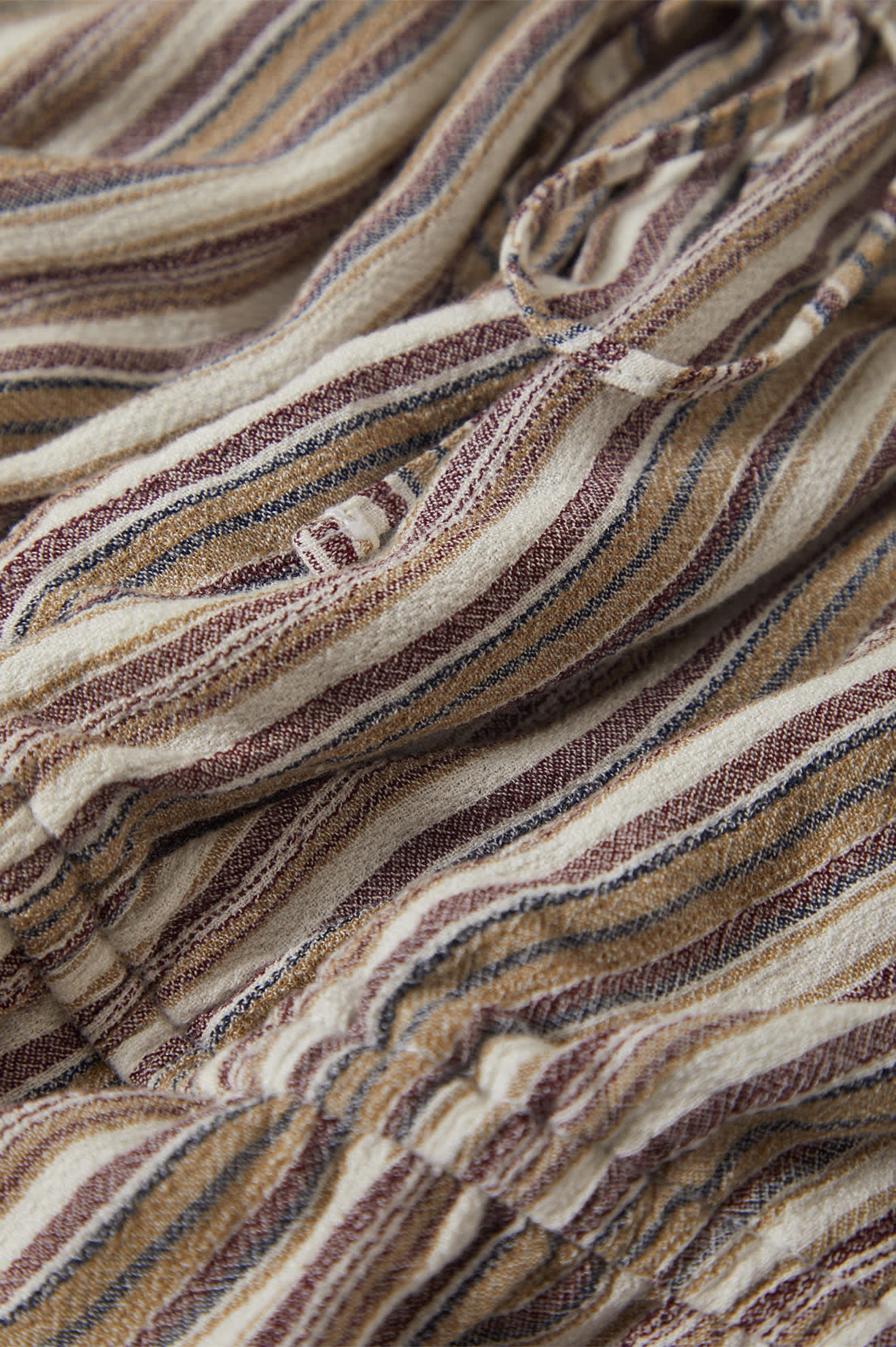 Women's The Abigail Tie Top in the color Worn In Robust Red Stripe - Additional Laydown image