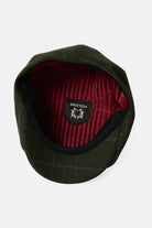 Unisex Brood Newsboy Cap in the color Moss/Orange - Additional Laydown image