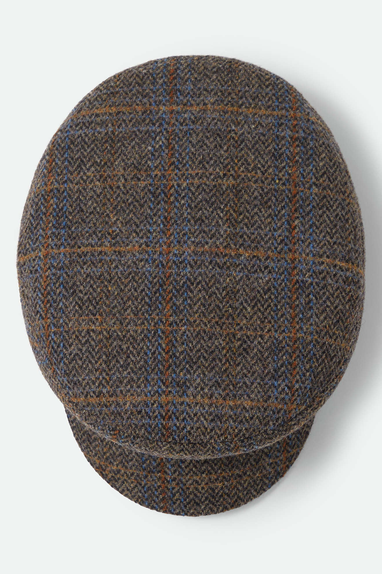 Unisex Fiddler Fisherman Cap in the color Slate Blue/Sepia/Orange - Additional Laydown image