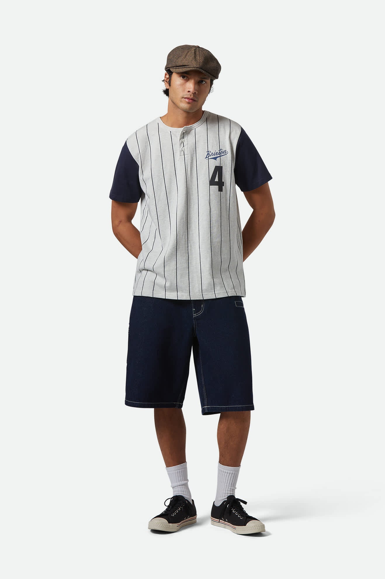 Men's Builders Carpenter Baggy Short in the color Rinse Denim - Additional Fit image