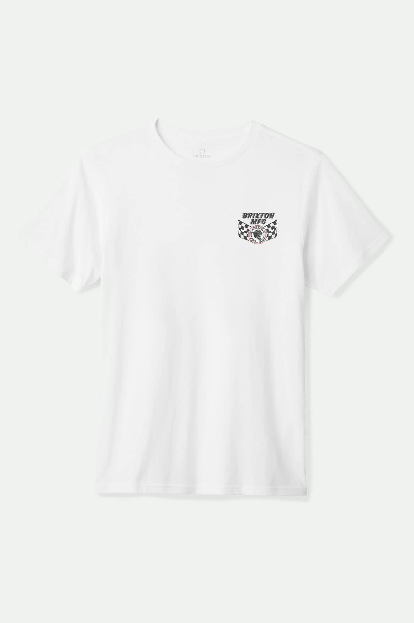 
       Men&#39;s Dunbar S/S Standard T-Shirt in the color White - Front Product View
     