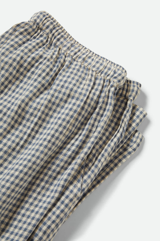 
       Women&#39;s Hudson Lounge Pant in the color Azure Blue Gingham - Additional Laydown image
     