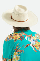 Unisex Beck Straw Rancher Hat in the color Natural - Men's Back View