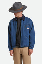 Unisex Hawkins WTHR GUARD™ Cowboy Hat in the color Asphalt/Brown - Men's Front View