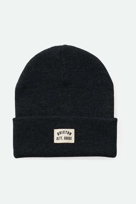 
       Brixton Woodburn Watch Cap Beanie - Washed Black
     