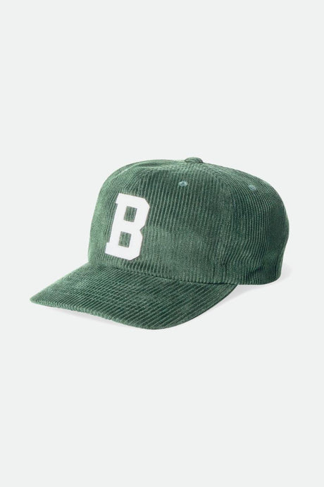 Brixton Men's Big B Adjustable Hat - Emerald Cord | Main