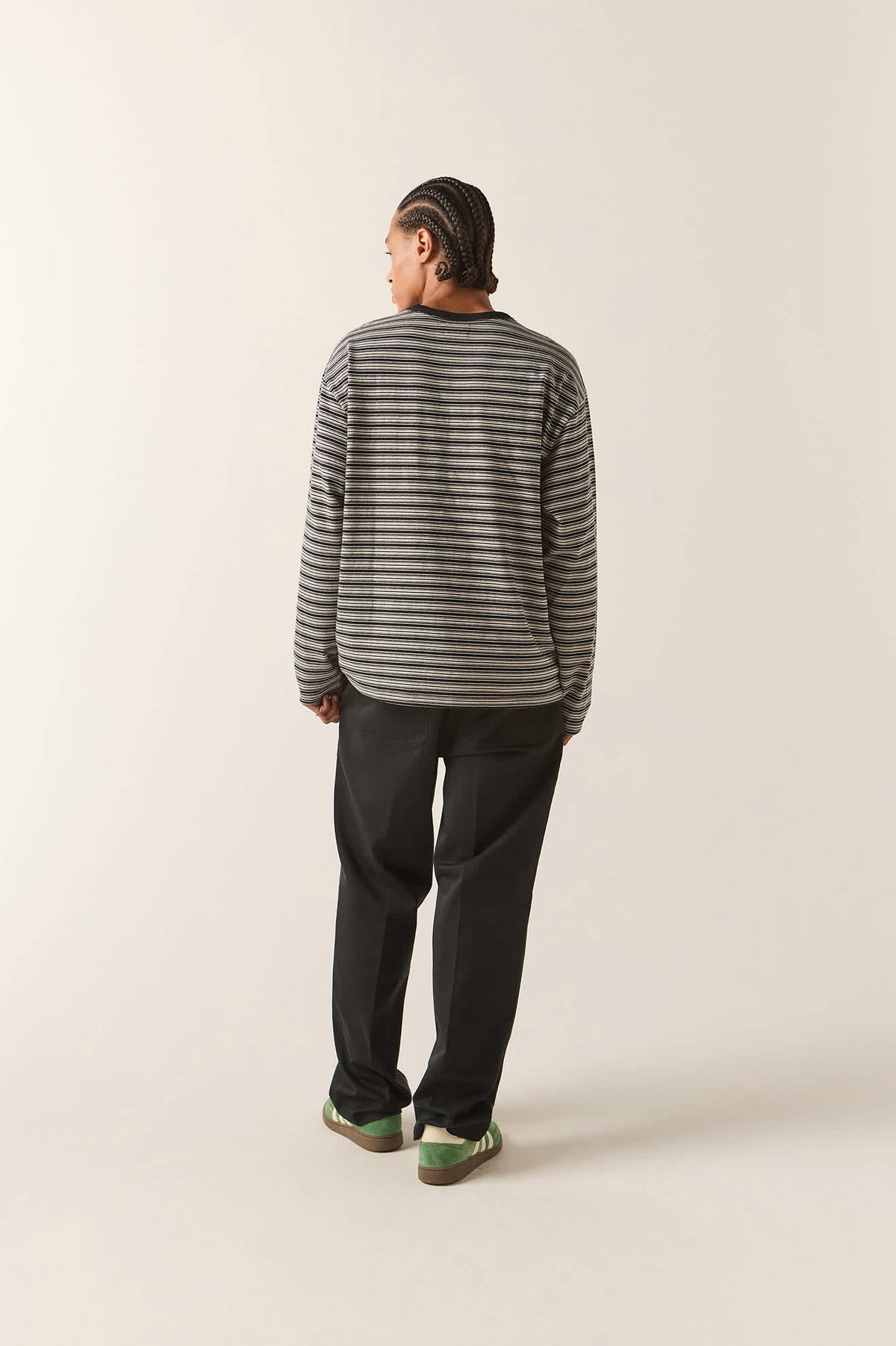 Men's Century Knit Top in the color Heather Grey Stripe - Additional Fit image