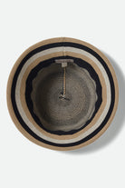 Women's Lisboa Knit Packable Bucket Hat in the color Black/Sand/Whitecap - Additional Laydown image