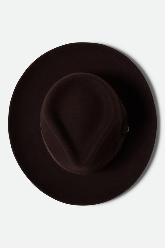 
       Unisex Swindle Convertabrim Fedora in the color Dark Brown/Chocolate - Additional Laydown image
     