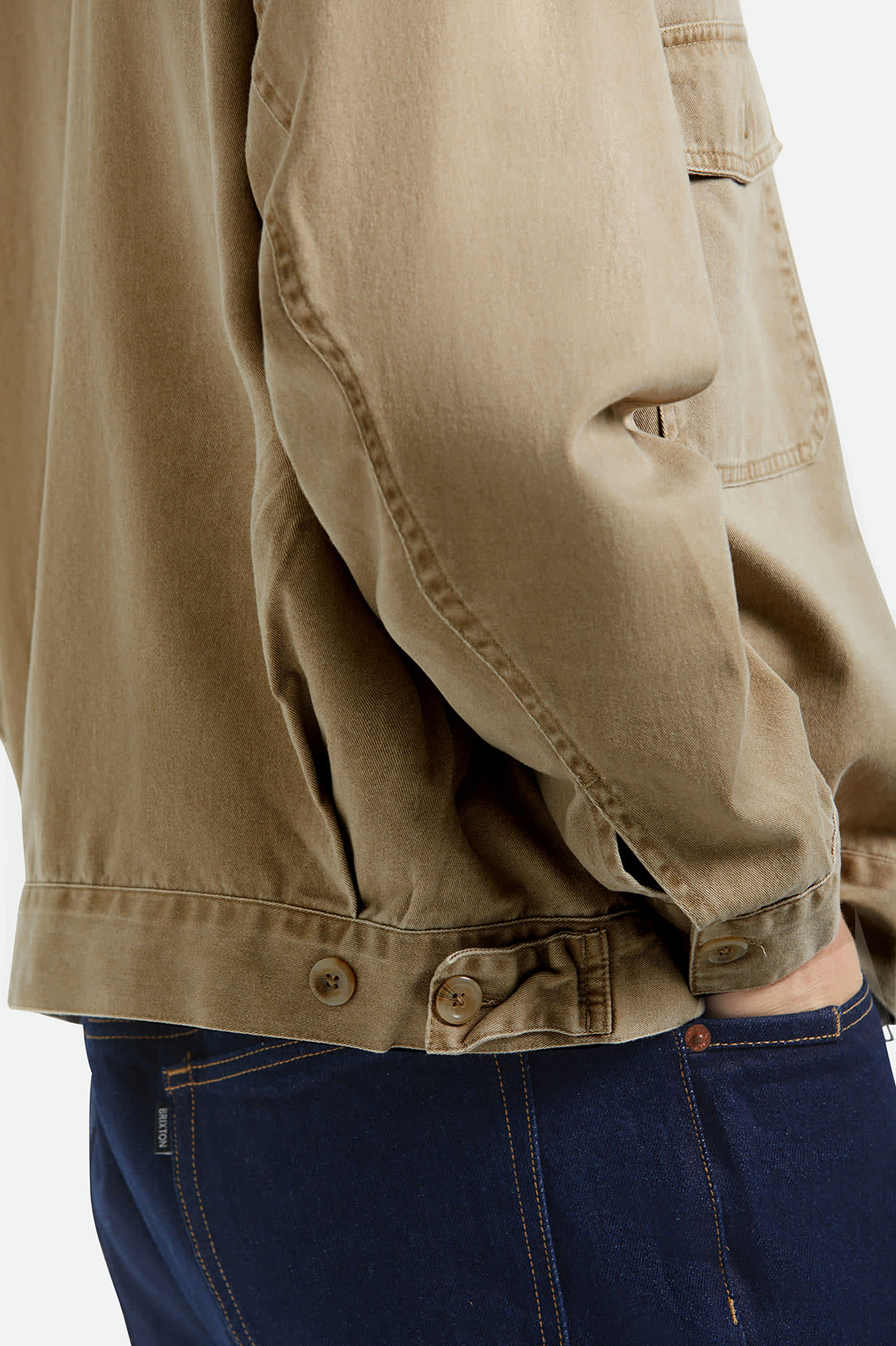 Men's Trademark Lightweight Garage Jacket in the color Washed Khaki - Additional Fit image