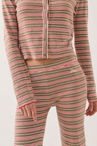 Women's Siesta Stripe Knit Pant in the color Green Multi Stripe - Additional Fit image