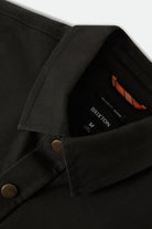 Men's Builders Stretch Overshirt in the color Black - Additional Laydown image