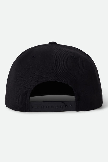 
       Unisex Roller Snapback in the color Black - Back Style View
     