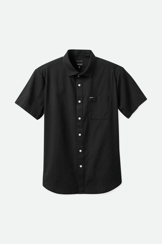 
       Men&#39;s Charter Oxford S/S Shirt in the color Black - Front Product View
     