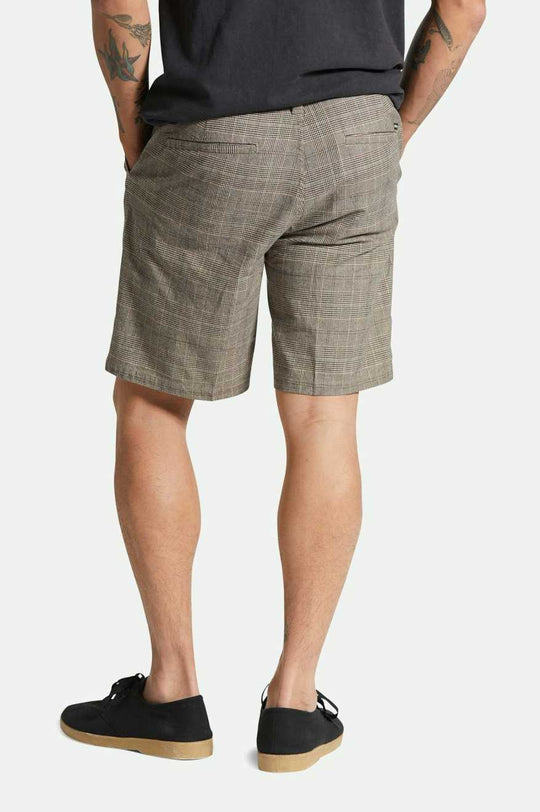 
       Brixton Choice Chino Short 9&quot; - Brown/Cream Houndstooth
     