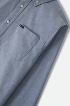 Men's Sanford Shirt in the color Dusty Blue - Additional Laydown image