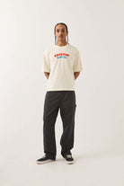 Men's Clifton Boxed Crop T-Shirt in the color Cream - Men's Front View