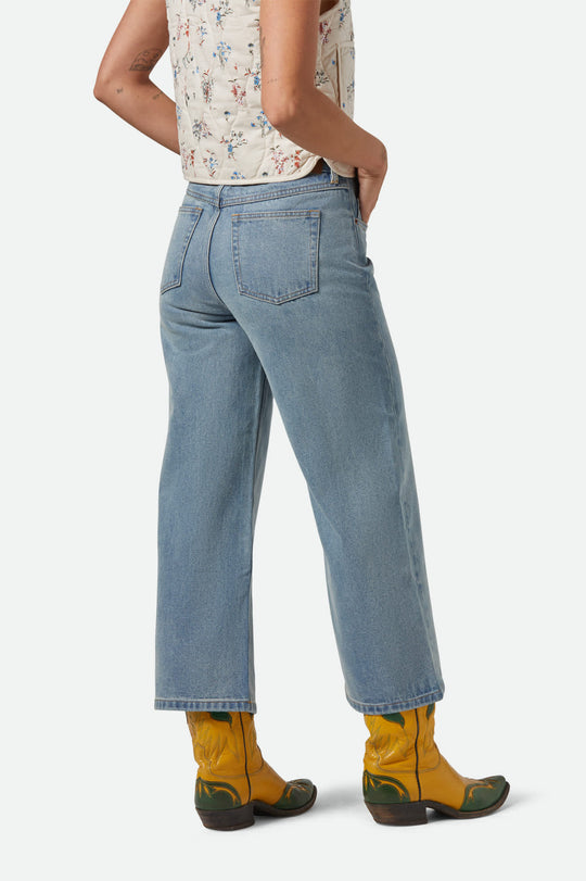 
       Women&#39;s Margo Cropped 5-Pocket Pant in the color Light Denim - Women&#39;s Side View
     