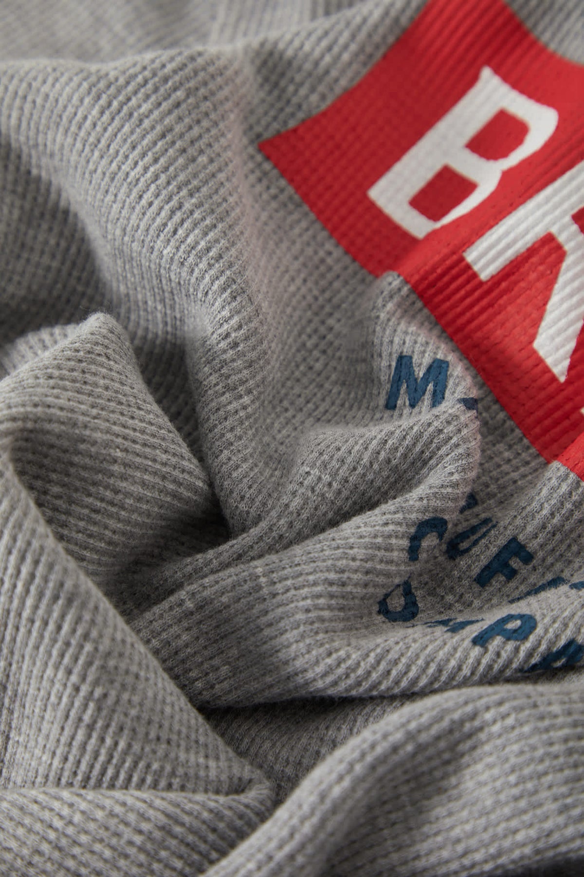 Men's Trademark Waffle Knit Top in the color Heather Grey - Additional Laydown image
