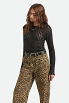 Women's Dolly Slim L/S Knit T-Shirt in the color Black - Women's Side View