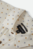 Men's Charter Print Short Sleeve Shirt in the color Off White/Multi Diamond Tile - Additional Laydown image