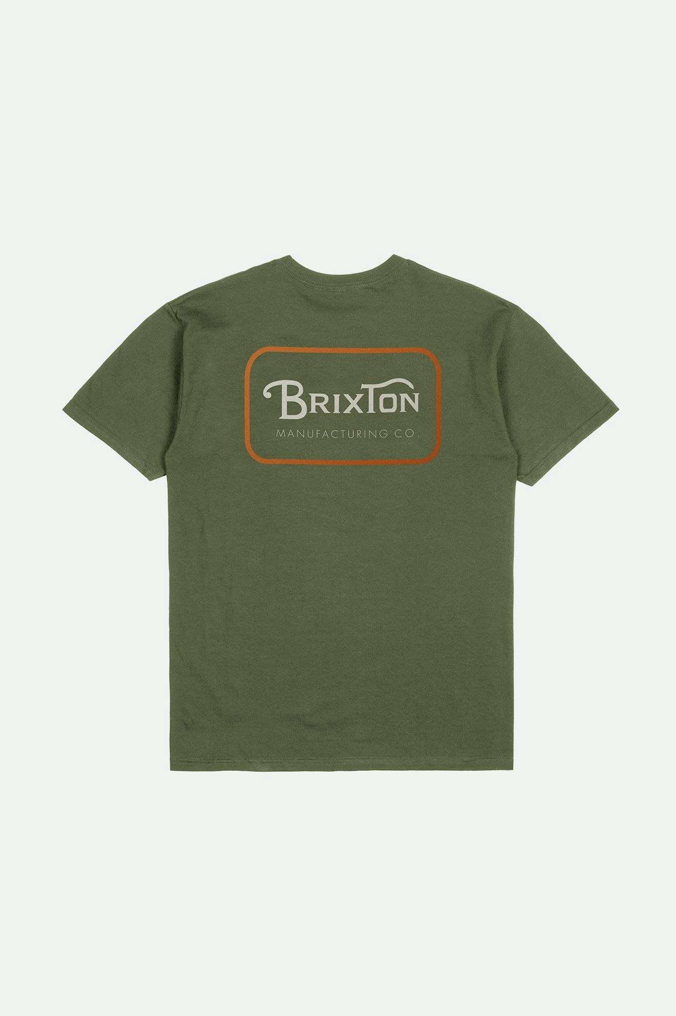 
       Back Laydown Image for Grade S/S Standard T-Shirt - Ivy Green/Rust/Off White
     