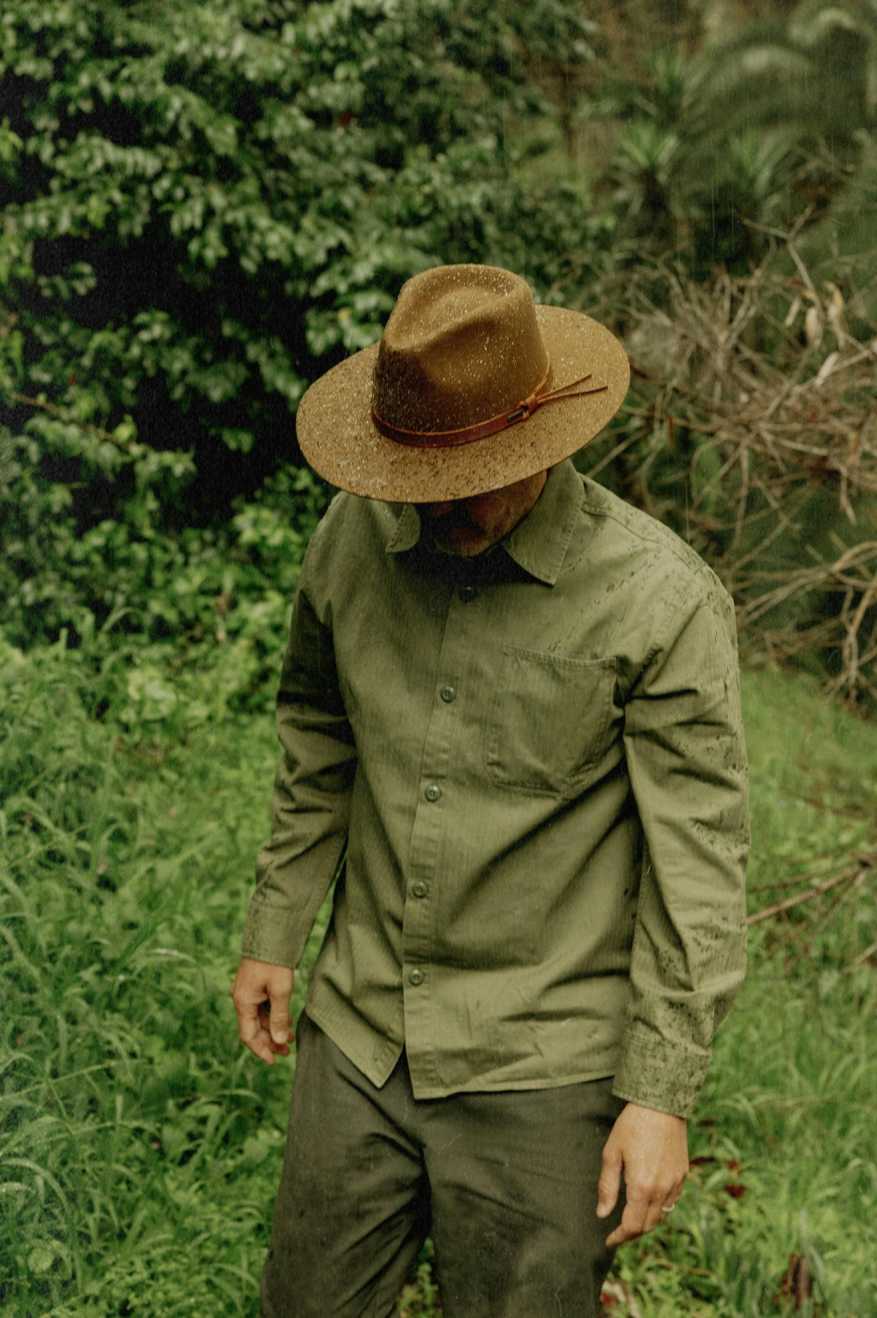 Brixton Unisex Hawkins WTHR GUARD™ Cowboy Hat - Coffee | Lifestyle 1