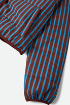 Women's Delilah Mock Neck Jacket in the color Dark Brick/Electric Indigo Stripe - Additional Laydown image