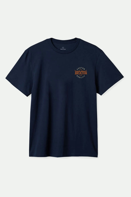 Men's Gibson S/S Standard T-Shirt in the color Washed Navy Worn Wash - Front Product View