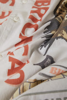 Men's Bunker Twisted Stripe Short Sleeve Camp Collar Shirt in the color Lost In Reality Print - Additional Laydown image