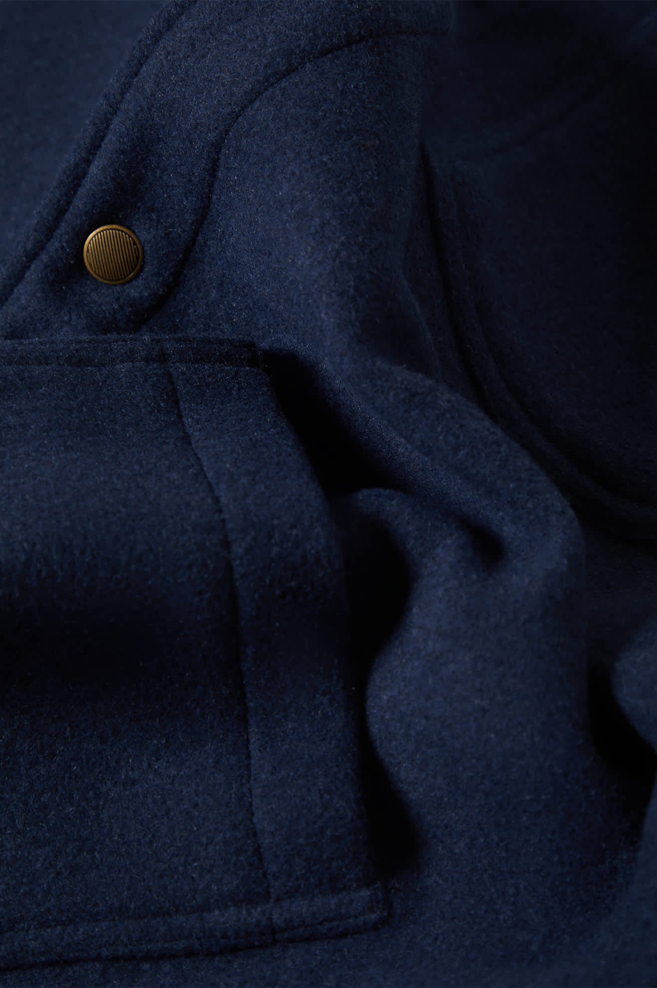 Men's New West Chore Coat in the color Mood Indigo - Additional Laydown image