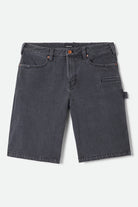 Men's Builders Carpenter Baggy Short in the color Washed Black Denim - Front Product View