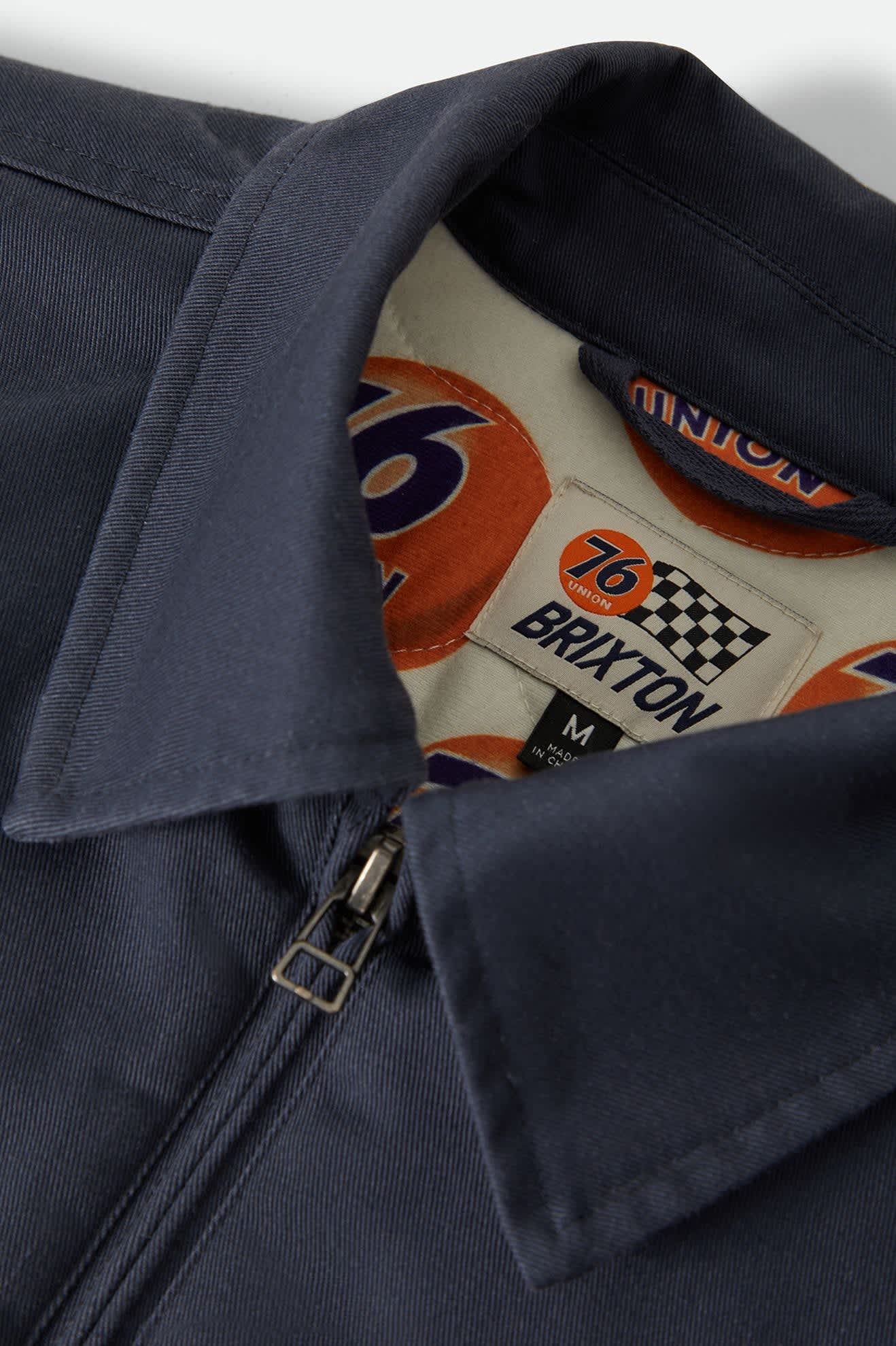 Men's 76 Mechanics Jacket in the color Washed Navy - Additional Laydown image