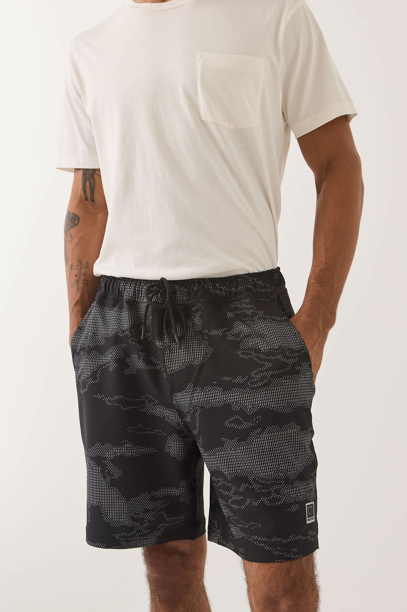 Men's Journey Active Short in the color Black Camo - Additional Fit image