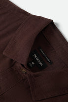 Men's Charter Slub Short Sleeve Shirt in the color Chocolate - Additional Laydown image