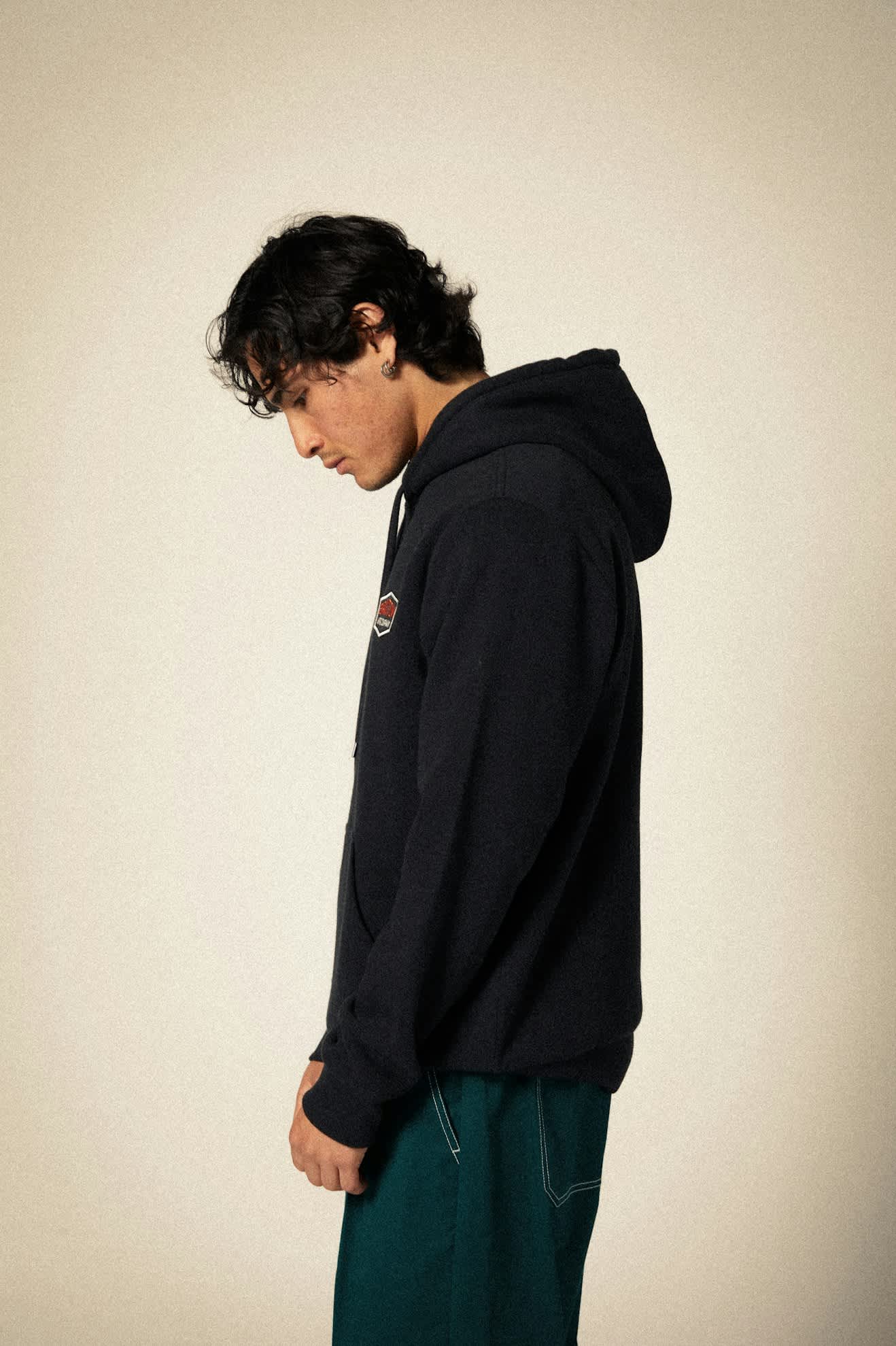 
       Men&#39;s Freeman Hoodie in the color Black - Men&#39;s Side View
     