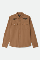 Men's Waylon Lightweight Overshirt in the color Khaki/Khaki - Front Product View