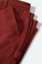 Women's Essex Embroidered Painter Pant in the color Dark Brick - Additional Laydown image