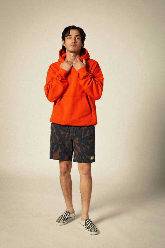 
       Men&#39;s Embroidered Heavyweight Oversized Hoodie in the color Trail Orange - Additional Fit image
     