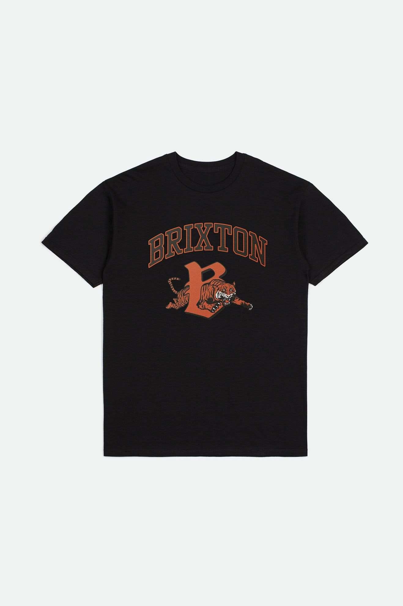 Brixton Men's Tiger S/S Standard T-Shirt - Black Worn Wash | Main