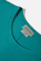 Women's Carefree Organic Garment Dye Muscle Tank in the color Retro Green - Additional Laydown image