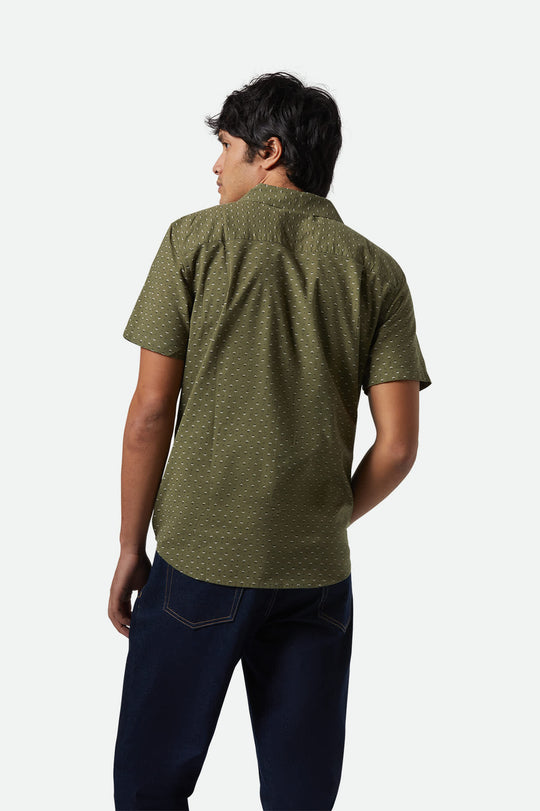 
       Men&#39;s Charter Print S/S Shirt in the color Ivy Green/Micro Floral - Men&#39;s Back View
     