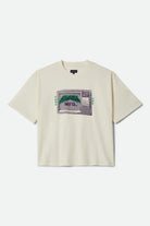 Men's Tune Out Short Sleeve Cropped Shirt in the color Cream - Front Product View