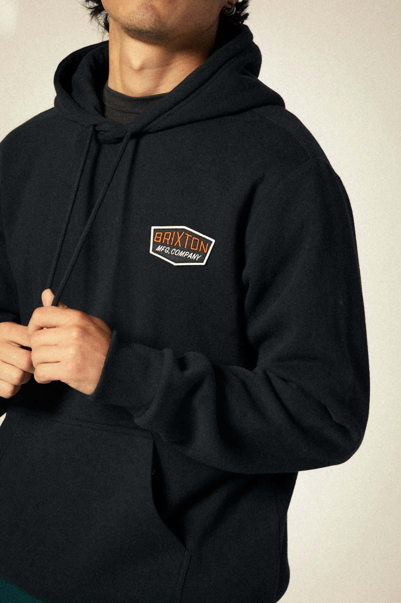 Men's Freeman Hoodie in the color Black - Additional Fit View