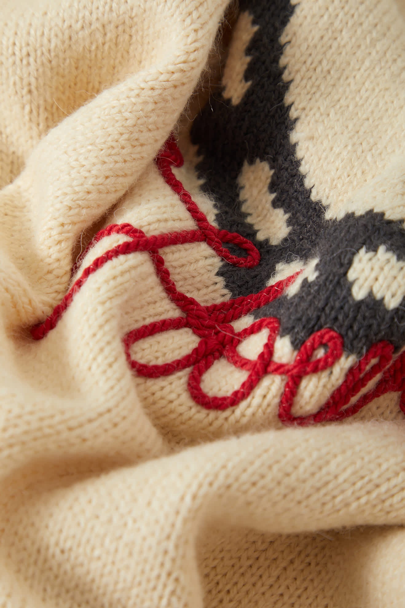 Women's Howdy Crew Sweater in the color Whitecap - Additional Laydown image